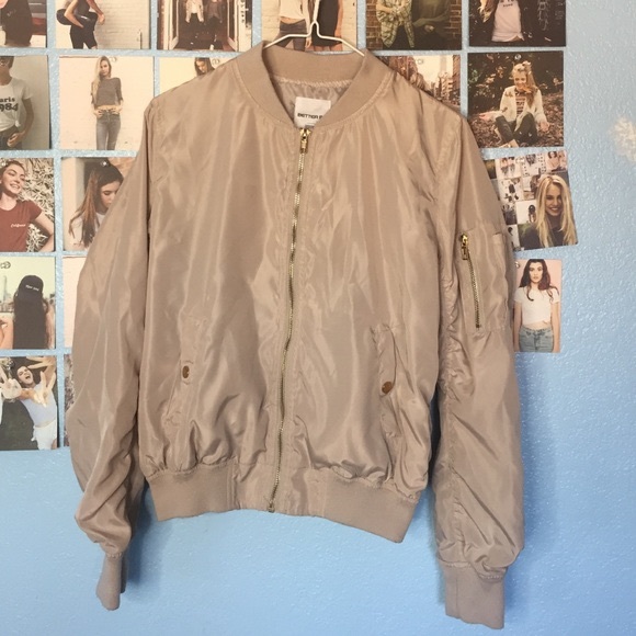 Tan Fashion Nova Bomber Medium Jacket - Picture 3 of 5